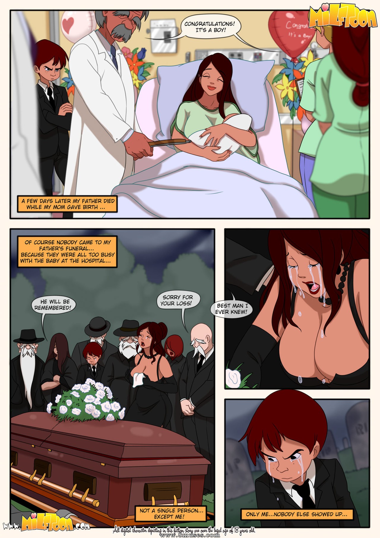 Funeral porn comic