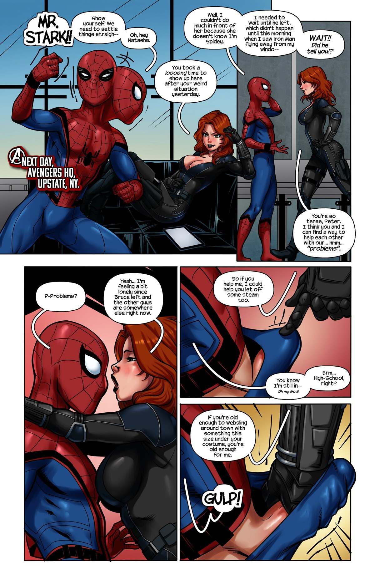 Spiderman black widow porn