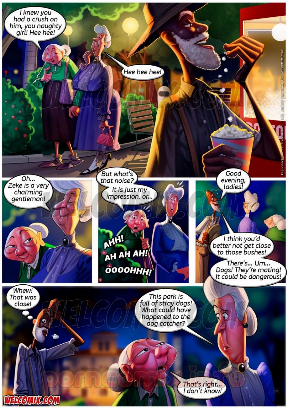 Old geezers at the park porn comic