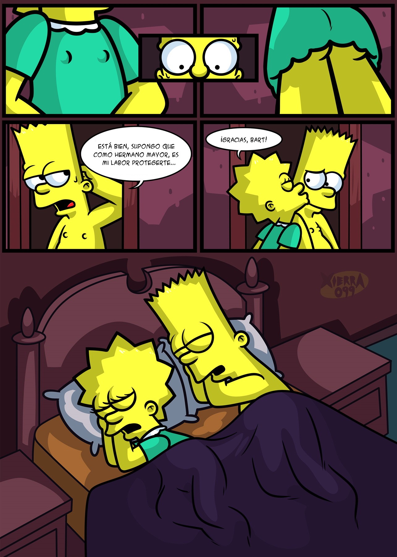 Los Simpsons Porno: Sexo Incesto entre Bart y Lisa - Vercomicsporno