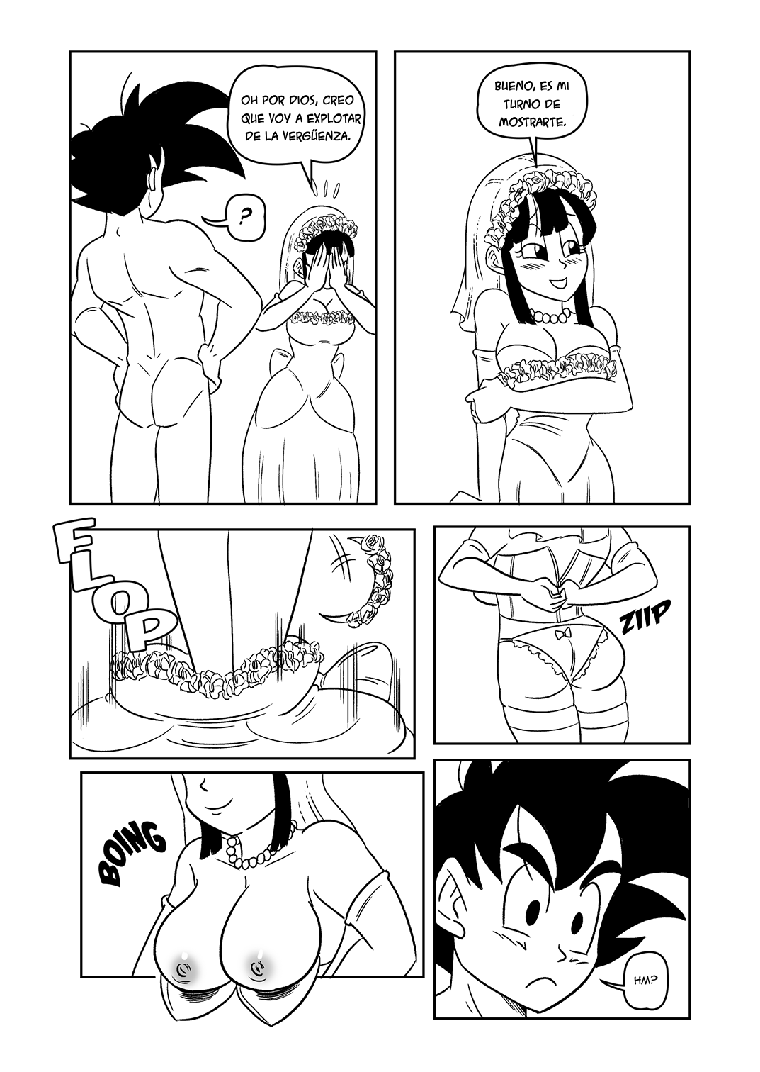 Goku y Milk follando despues de su boda xxx Comics